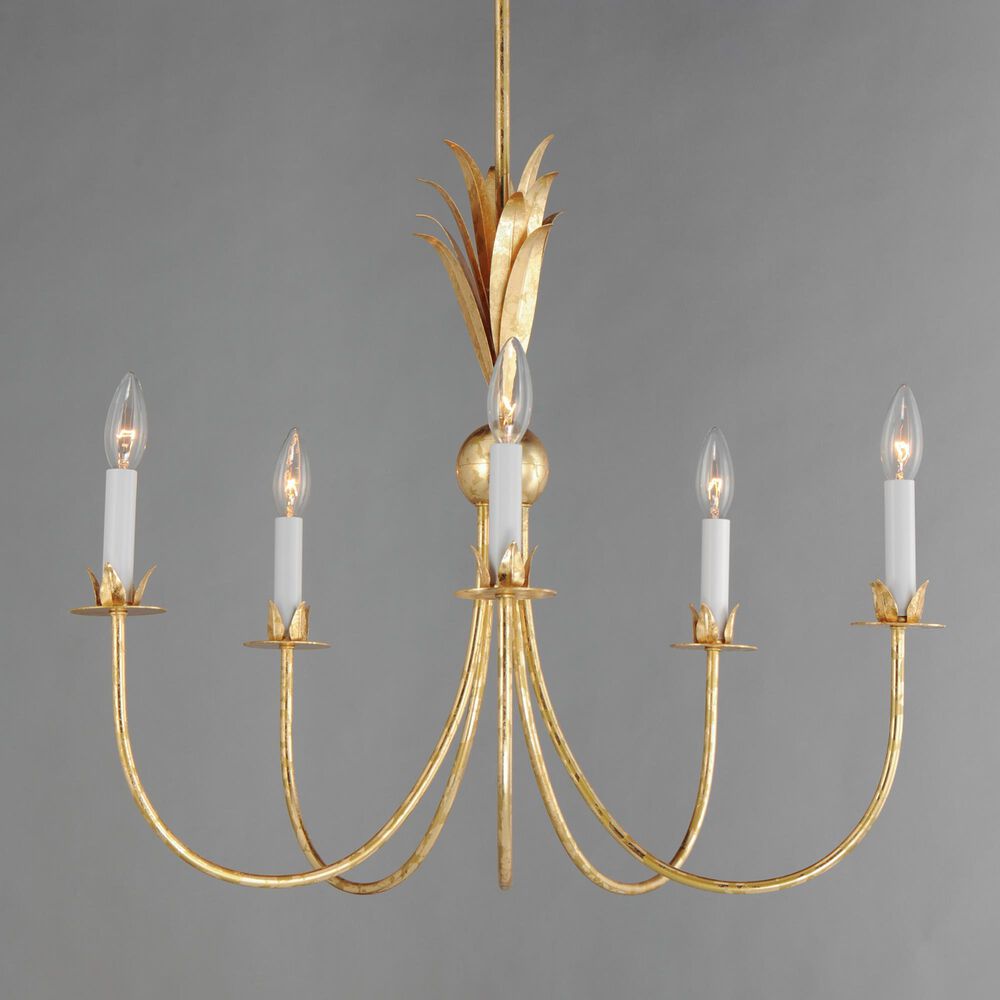 Maxim Lighting Paloma 5-Light Chandelier in Gold Leaf, , large
