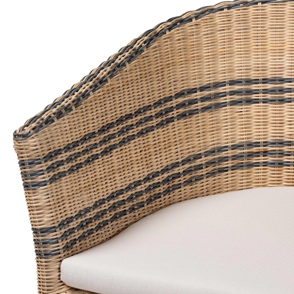 Baxton Studio Elda Rattan Accent Chair in Neutral, , large
