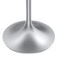 Leisuremod LeisureMod Verve Collection 27 Round Dining Table, Brushed Chrome Base with Dark Maple MDF Top, , large