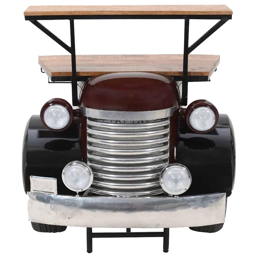 Jofran Glory Days Woody Vintage Bar in Brown, Black and Red, , large