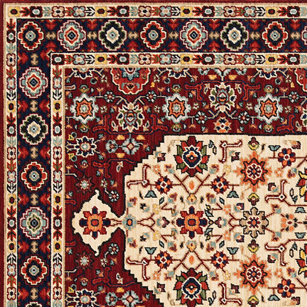 Oriental Weavers Lilihan Oriental 1802W 7&#39;10&quot; x 10&#39;10&quot; Red Area Rug, , large