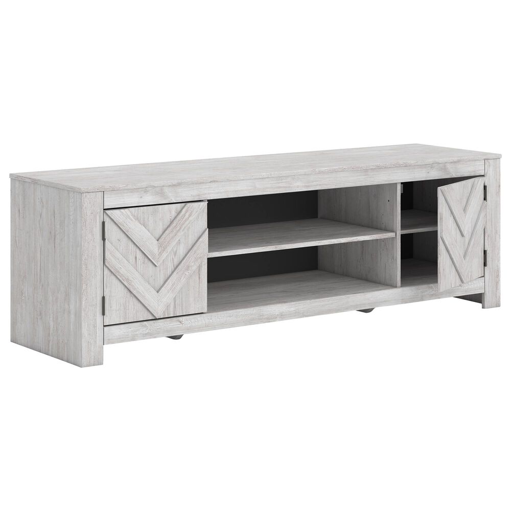 Ashley Cayboni 71" LG TV Stand in Whitewash, , large