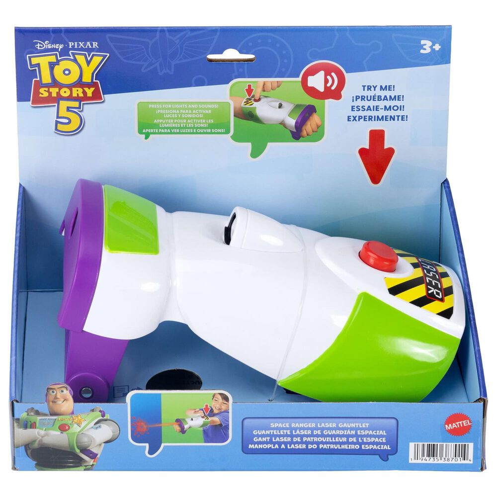 Pixar Toy Story 5 Buzz Lightyear Roleplay Laser Gauntlet with Lights and Sounds, , large