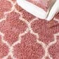 Safavieh Venus Shag 6"7" Square Pink and Ivory Area Rug, , large