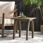 Hearth and Haven Selma Outdoor End Table with Slatted Top and Curved Legs in Gray, , large