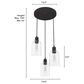 Hunter Lochmeade 3-Light Pendant Cluster in Noble Bronze, , large
