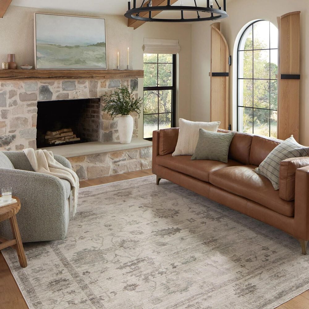 Magnolia Home Millie 5&#39;3&quot; x 7&#39;6&quot; Silver and Dove Area Rug, , large