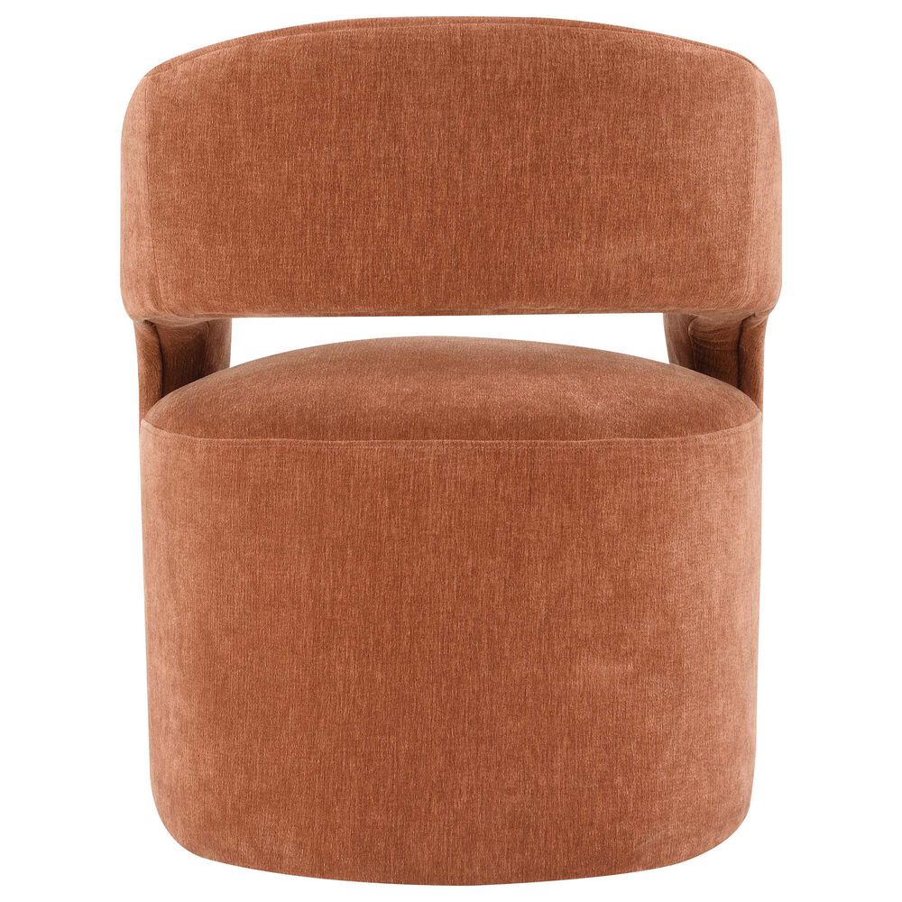 Furniture of America Rivena Modern Arm Chair with Casters in Rustic Orange, , large