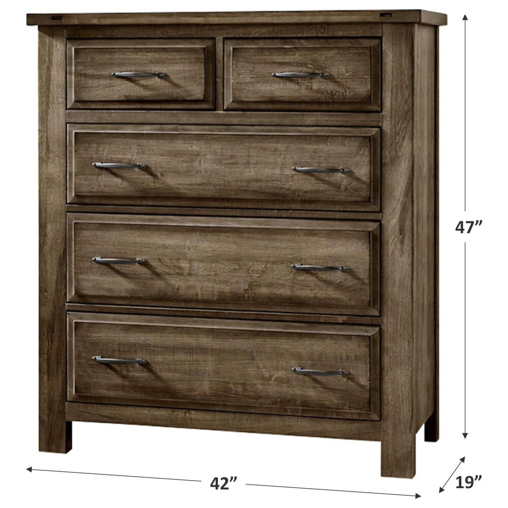 Viceray Collections Maple Road 5 Drawer Chest in Maple Syrup, , large