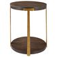 Uttermost Palisade Side Table in Coffee Oak and Antique Gold, , large