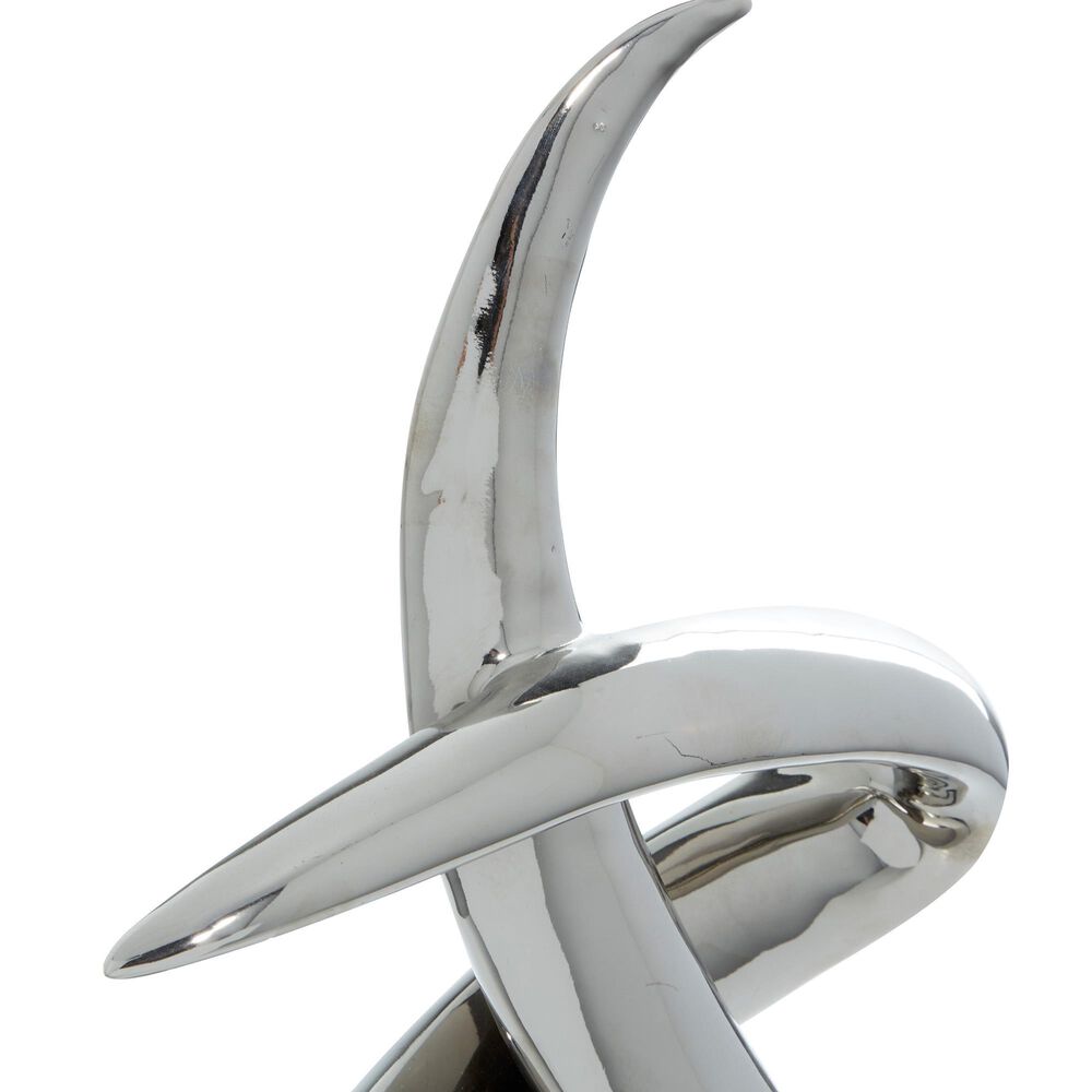 Maple and Jade 22&quot; Abstract Sculpture in Silver and Black, , large