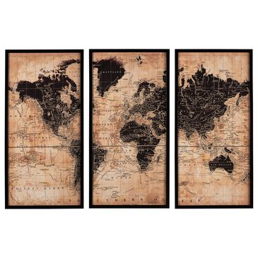 Signature Design by Ashley 40" x 20" Pollyanna Wall Art in Black Frame - Set of 3, , large