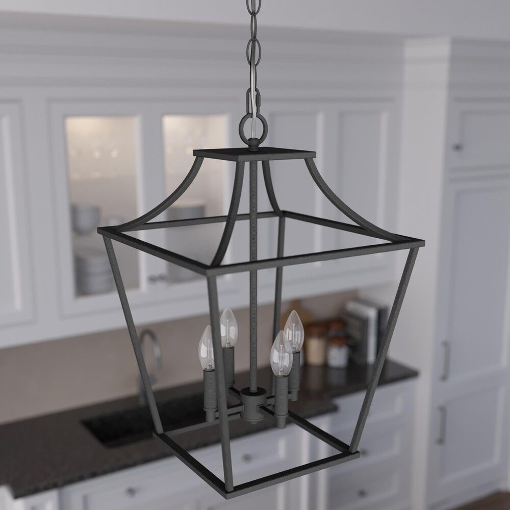 Hunter Laurel Ridge 15&quot; 4-Light Lantern Pendant in Natural Iron, , large