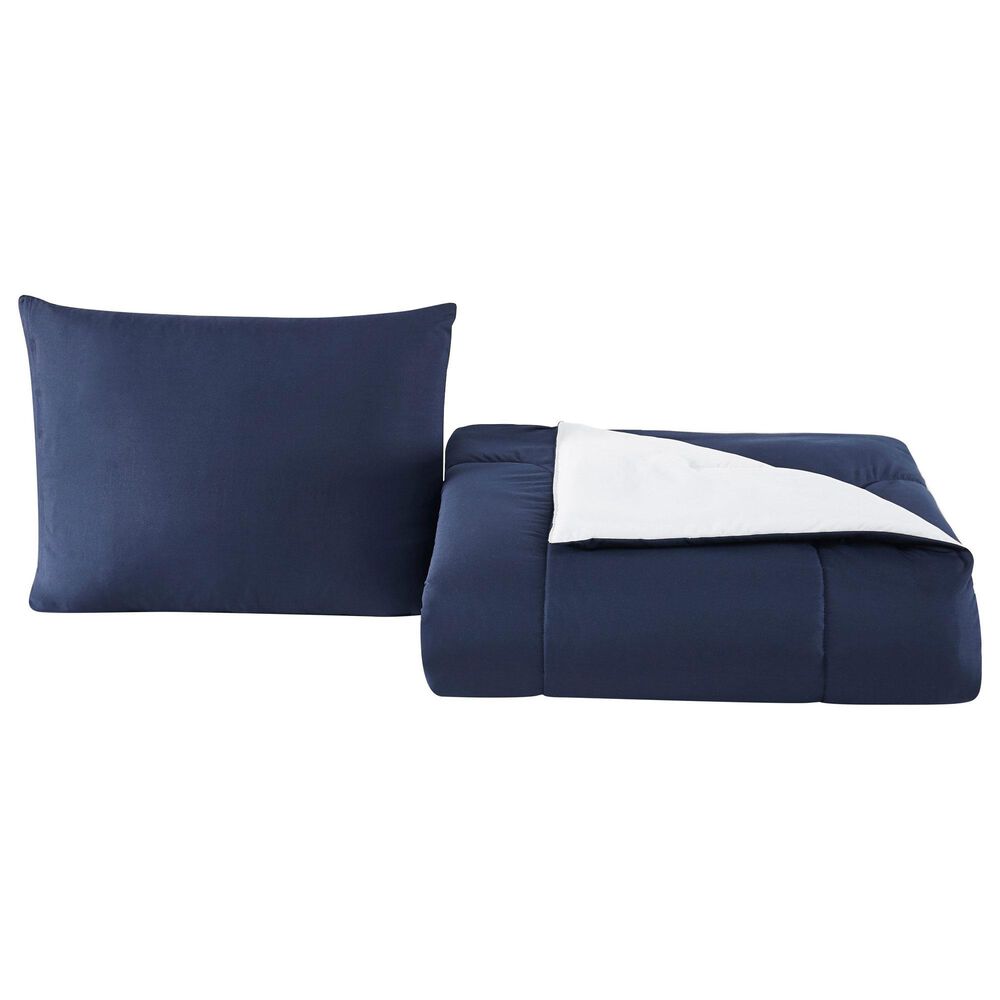 Pem America 2-Piece Twin Comforter Set in Grey and Navy, , large