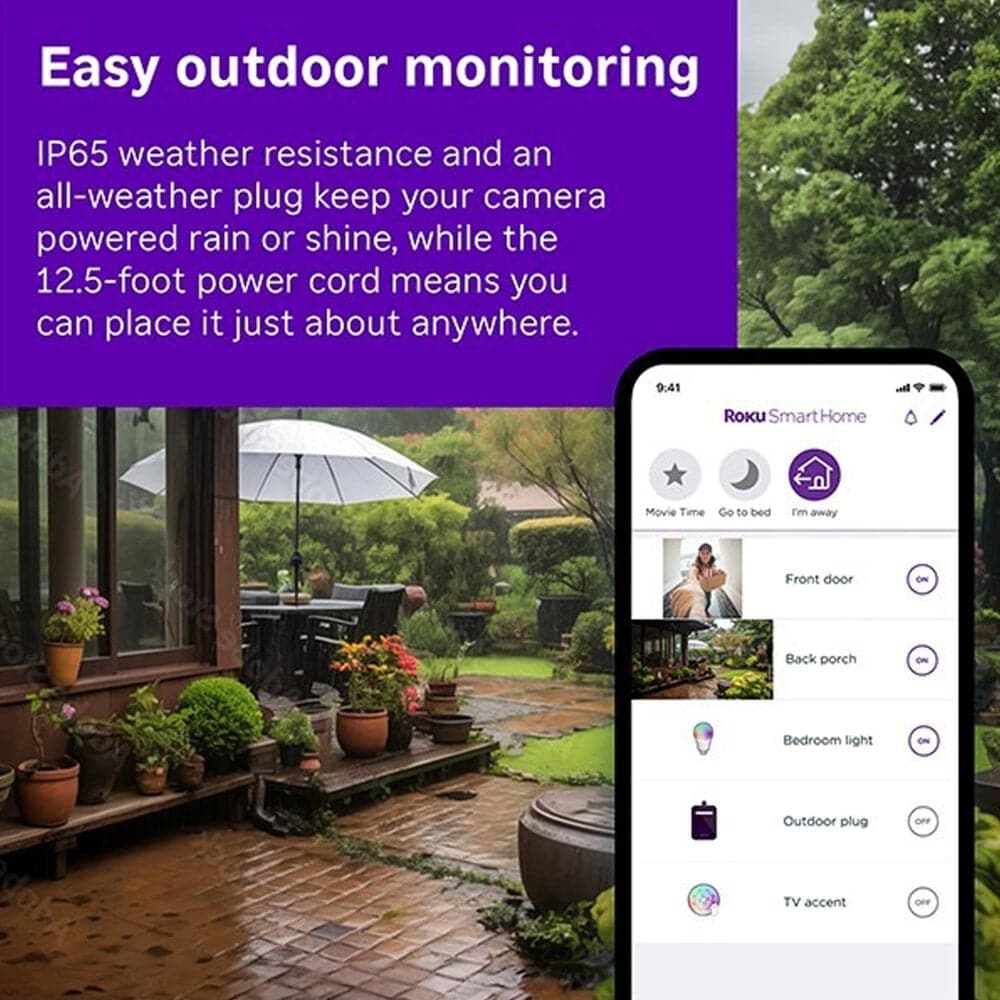 Roku Outdoor Wired Camera in White, , large
