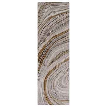 Surya Carpet, Inc. Kavita 2"6" x 8" Charcoal, Dark Brown, Camel, Gray and Tan Runner, , large