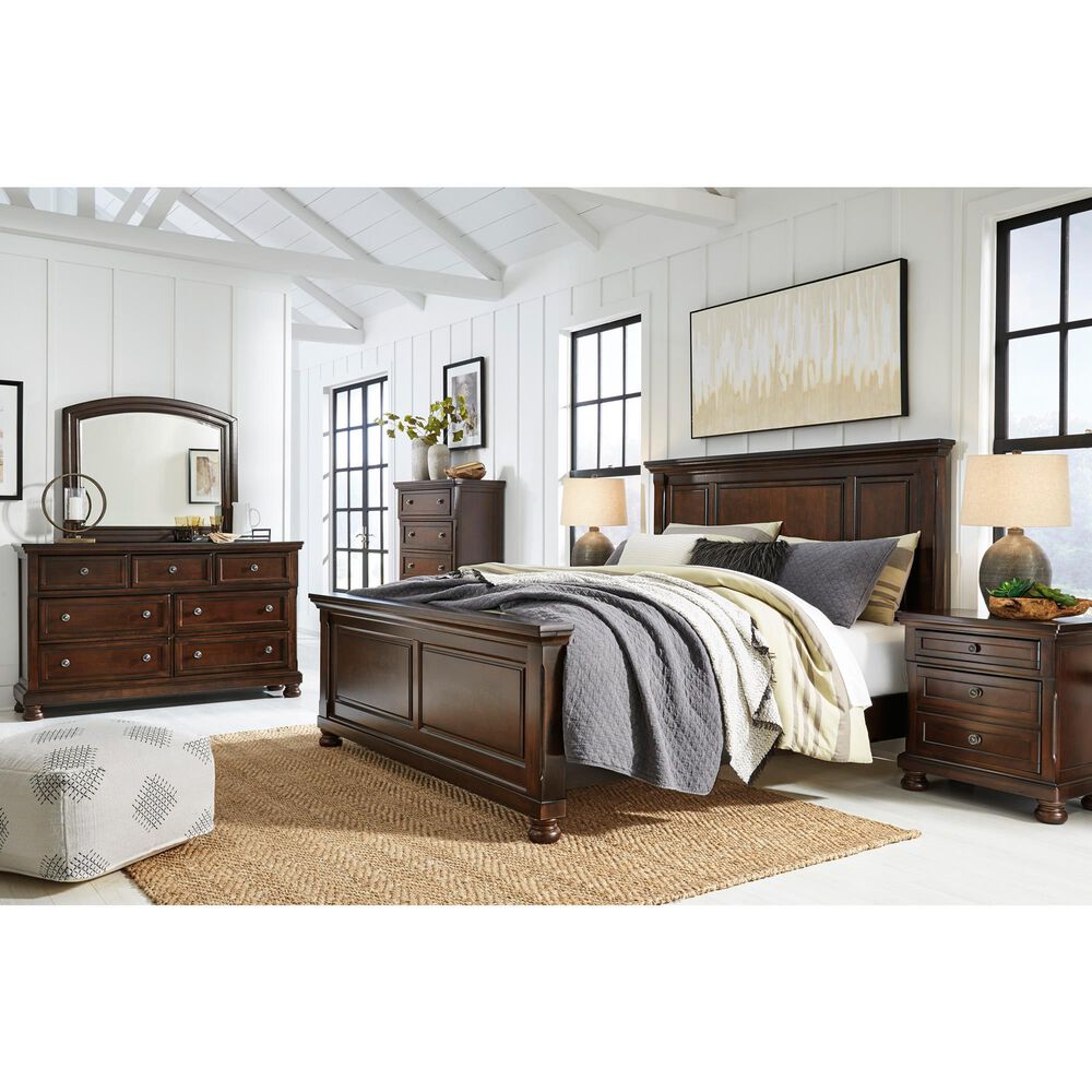 Millenium Porter King Panel Bed in Rustic Brown, , large