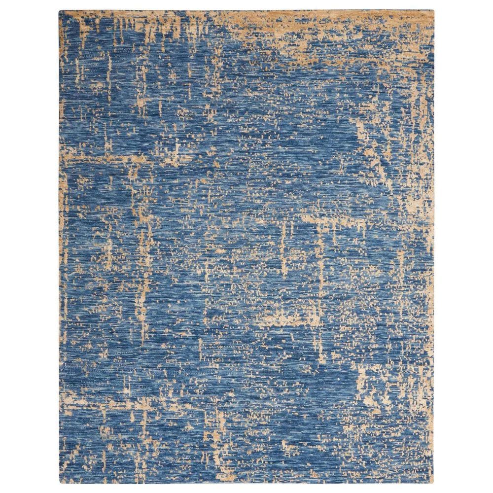 Nourison Luna 2" x 3" Dark Blue and Mocha Area Rug, , large