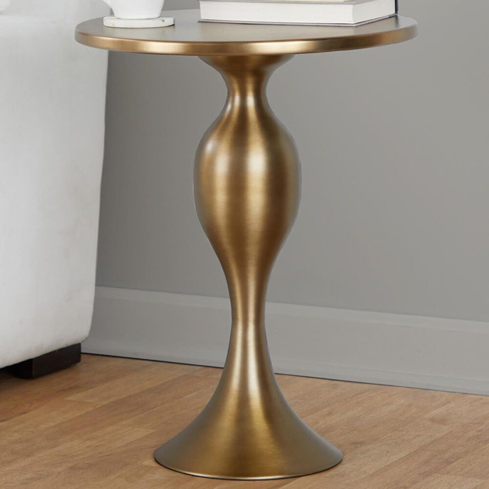 Lumisource Ashland 24&quot; Side Table in Matte Golden Bronze, , large