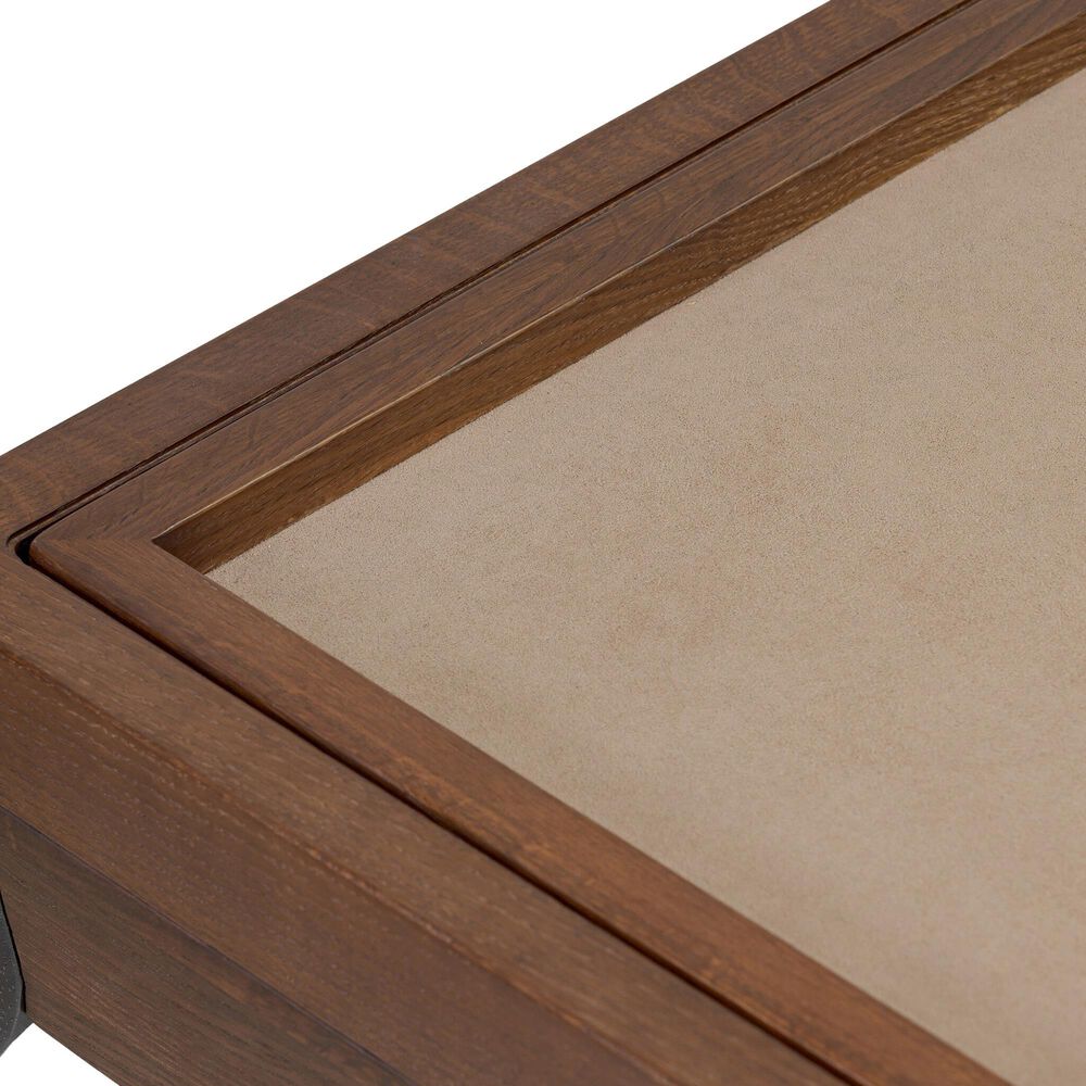 Four Hands District Eight Mahjong Table in Beige Felt, , large