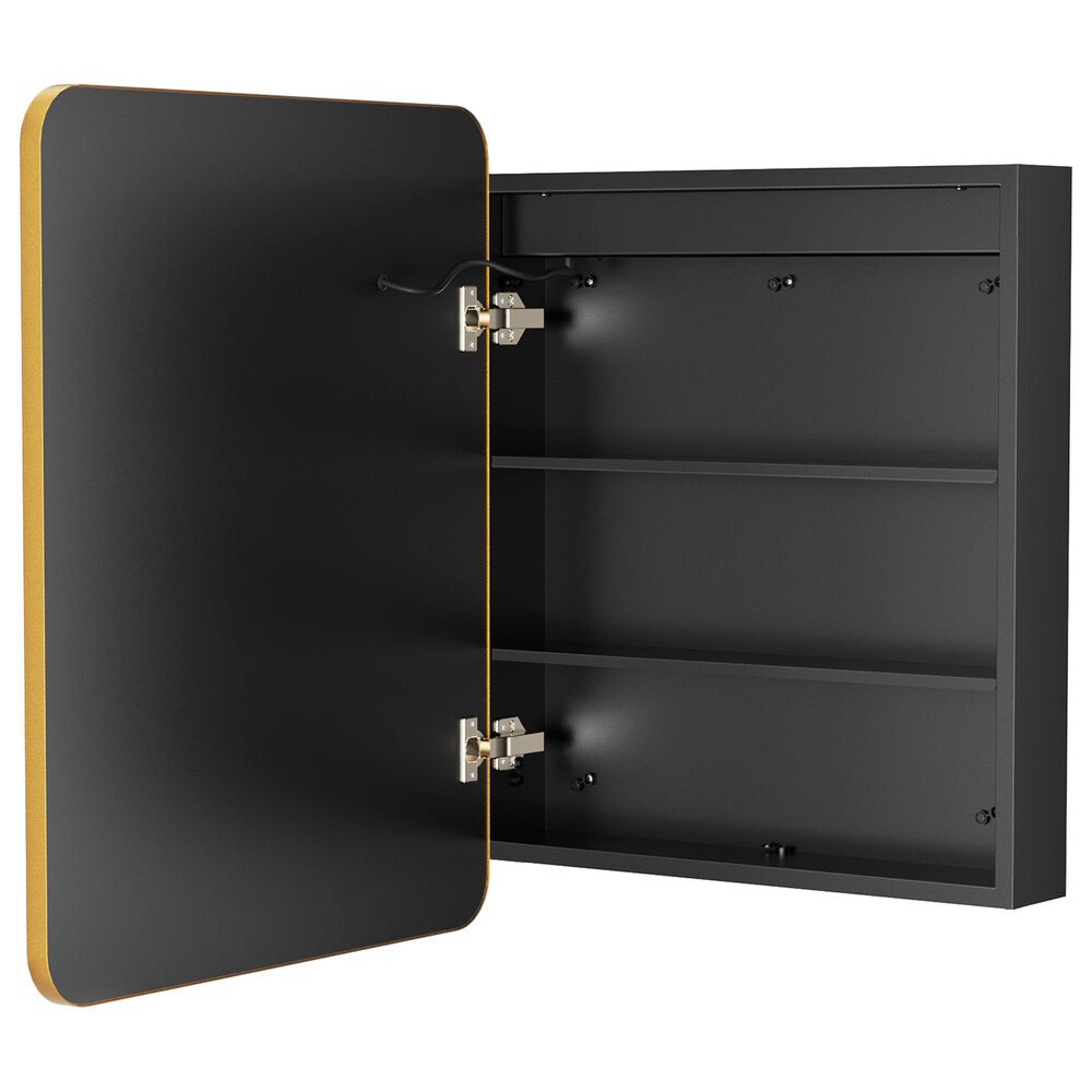 HOMLUX 24" x 30" Bathroom Medicine Cabinet with Mirror in Gold, , large