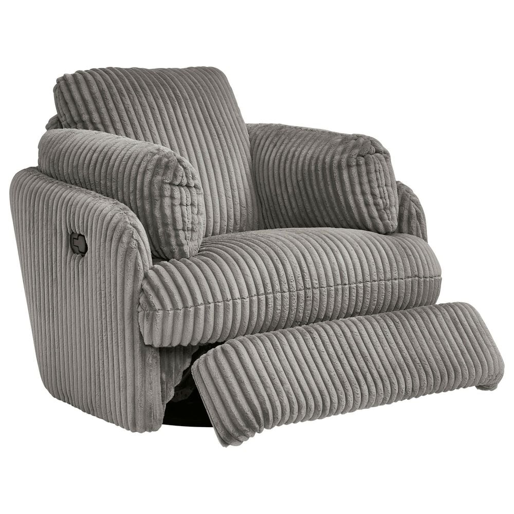 Ashley Tie-Breaker Manual Swivel Glider Recliner in Fog, , large