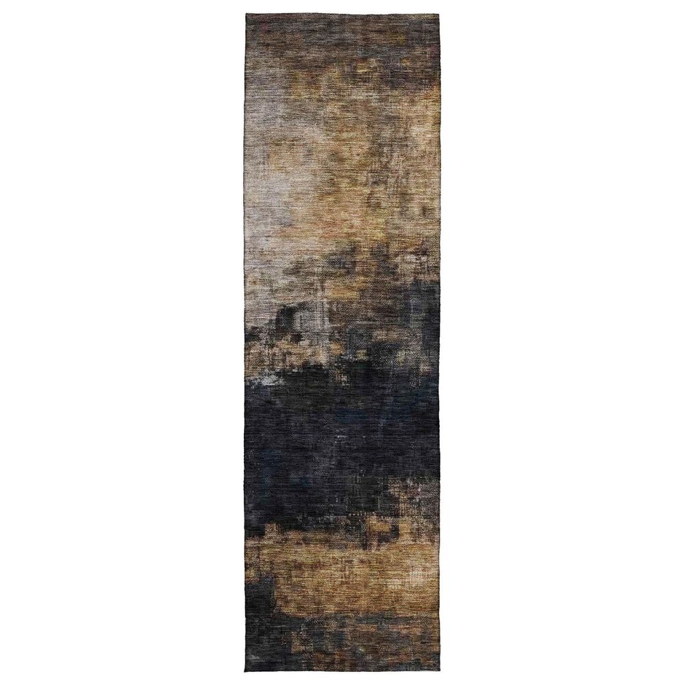 Dalyn Rug Company Nouveau NV17 2"3" x 7"6" Charcoal Indoor/Outdoor Runner, , large