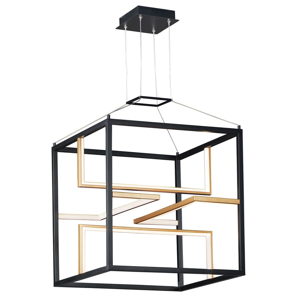 Maxim Lighting Chamber LED Pendant in Black and Gold, , large