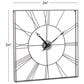 Maple and Jade Open Frame Square Decorative Wall Clock in Matte Black, , large