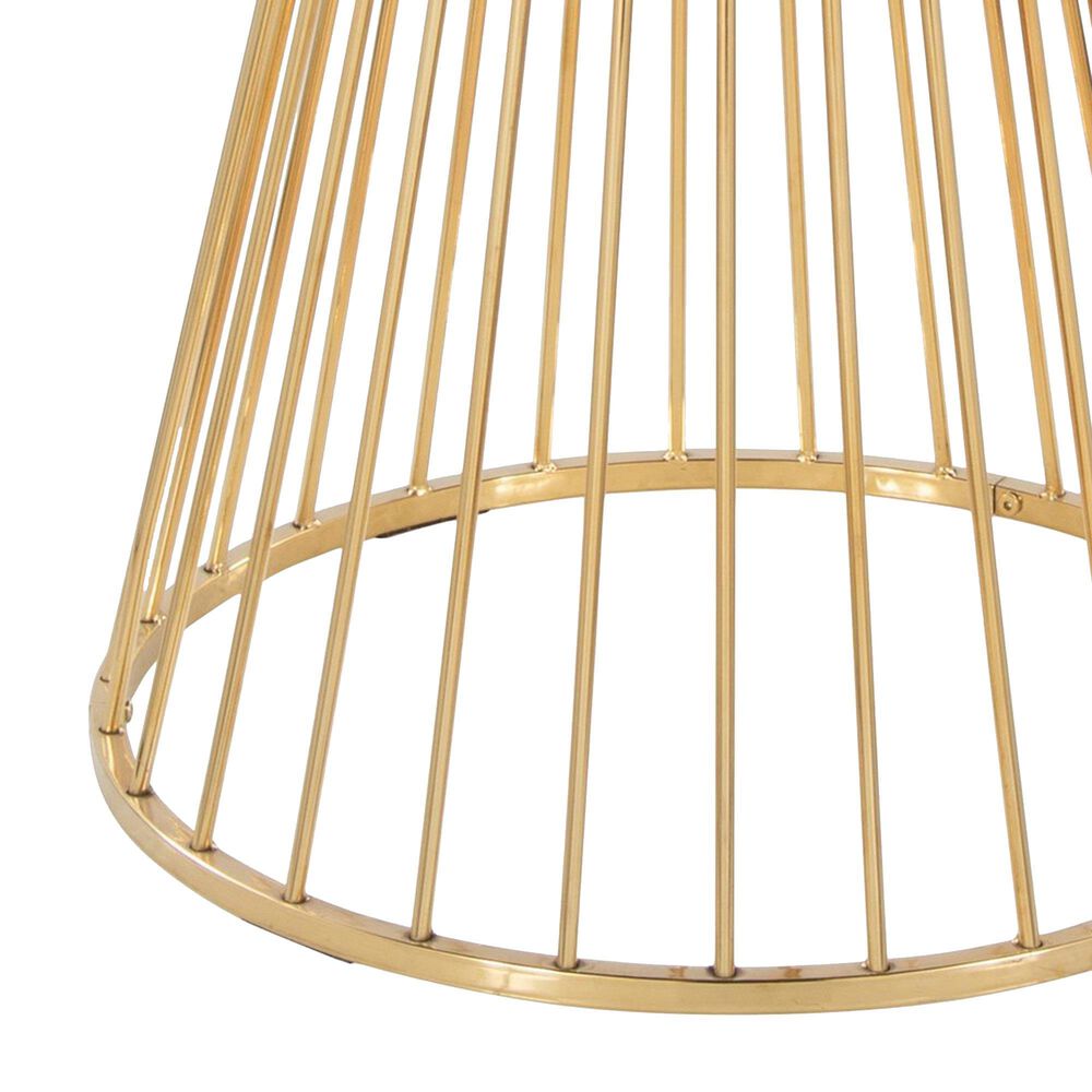LumiSource Canary Dining Table in Gold and Black - Table Only, , large