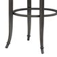 Armen Living Torres Bar Height Stool with Mushroom Brown Upholstery in Antique Pewter, , large