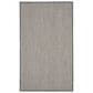 Nourison Courtyard Ivory and Charcoal 3" x 5" Indoor/Outdoor Area Rug, , large