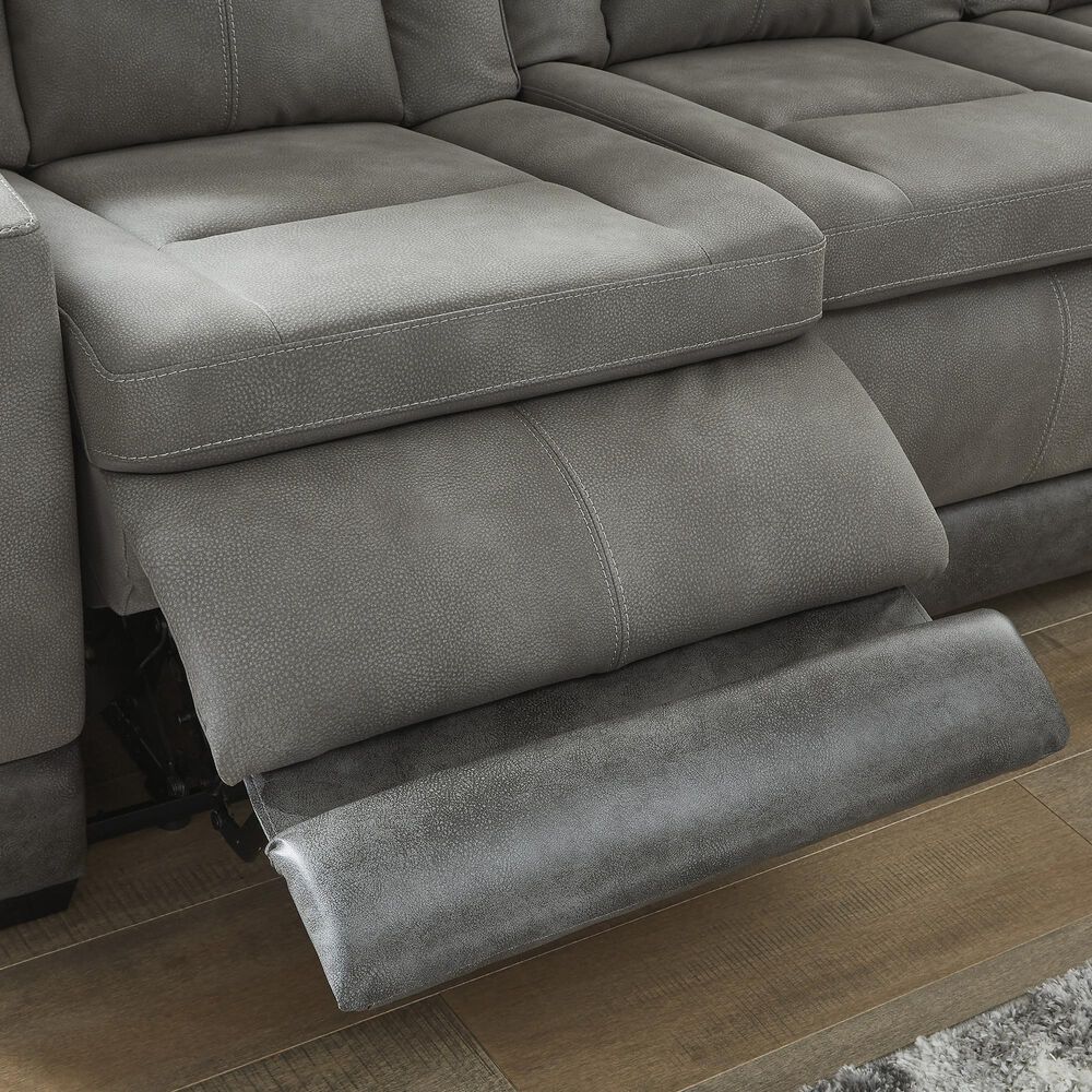 Ashley Next-Gen DuraPella Power Reclining Sofa in Slate, , large