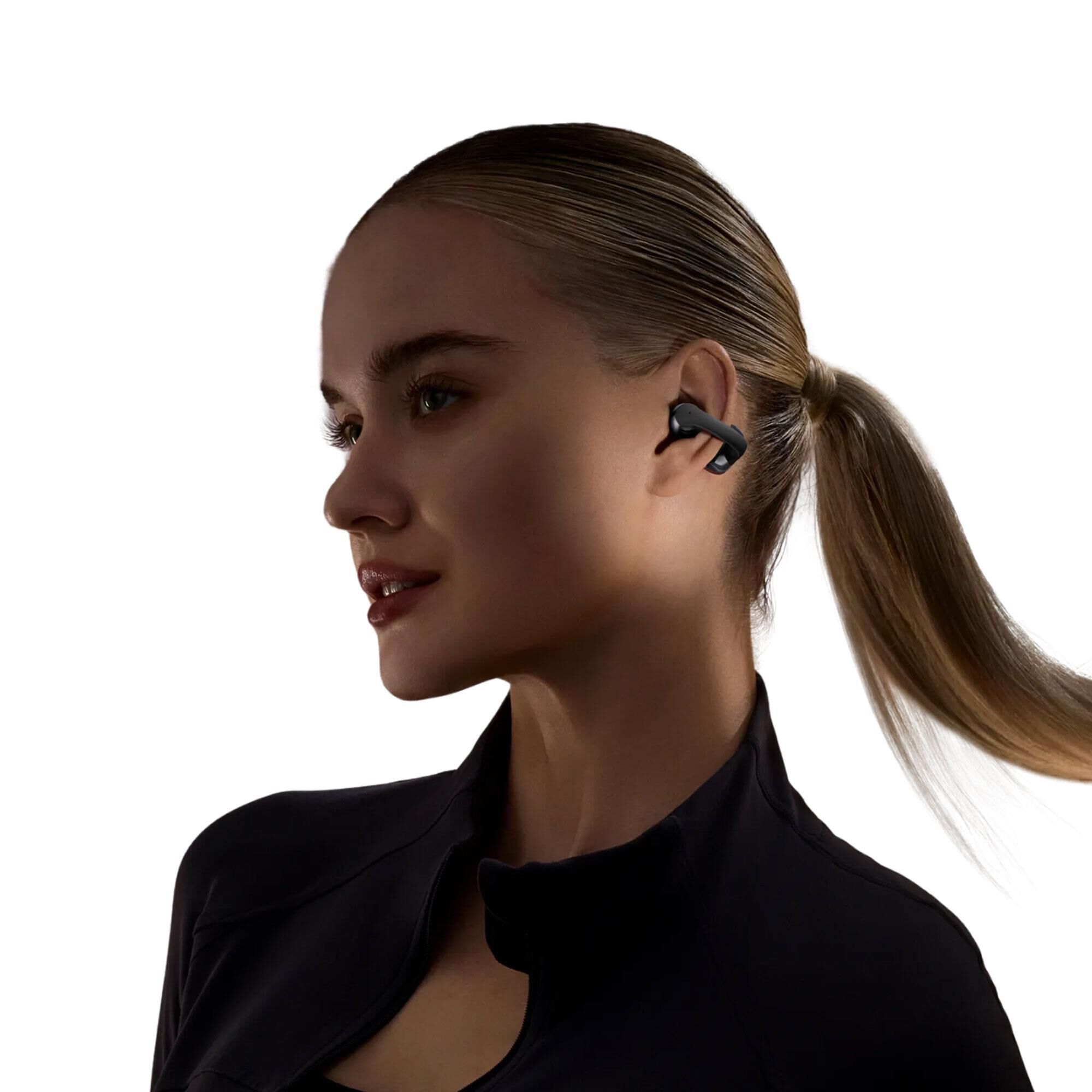 Shokz OpenDots One Open-Ear Clip-On True Wireless Earbuds in Black