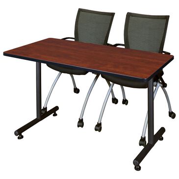 Regency Global Sourcing Kobe 3-Piece Training Table Set in Cherry/ Black, , large