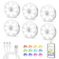 HOMLUX Motion Sensor Puck Light in White (Set of 6), , large