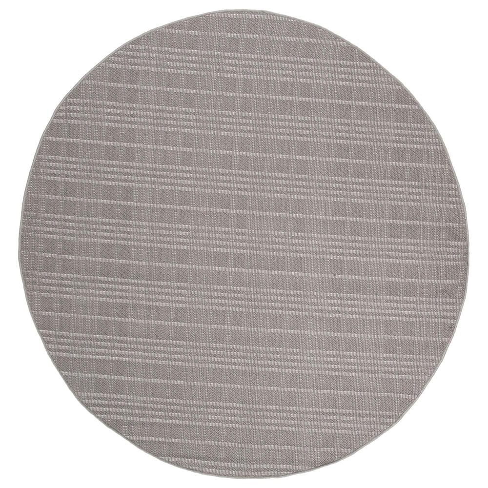 Safavieh Bermuda 5" Round Grey Indoor/Outdoor Area Performance Rug, , large