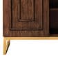 James Martin Vanities Alicante 39.5" Single Bathroom Vanity in Mid Century Acacia and Radiant Gold with 5 cm White Glossy Resin Top and Rectangular Sink, , large