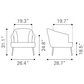 Zuo Modern Ranier Accent Chair in Green Velvet, , large