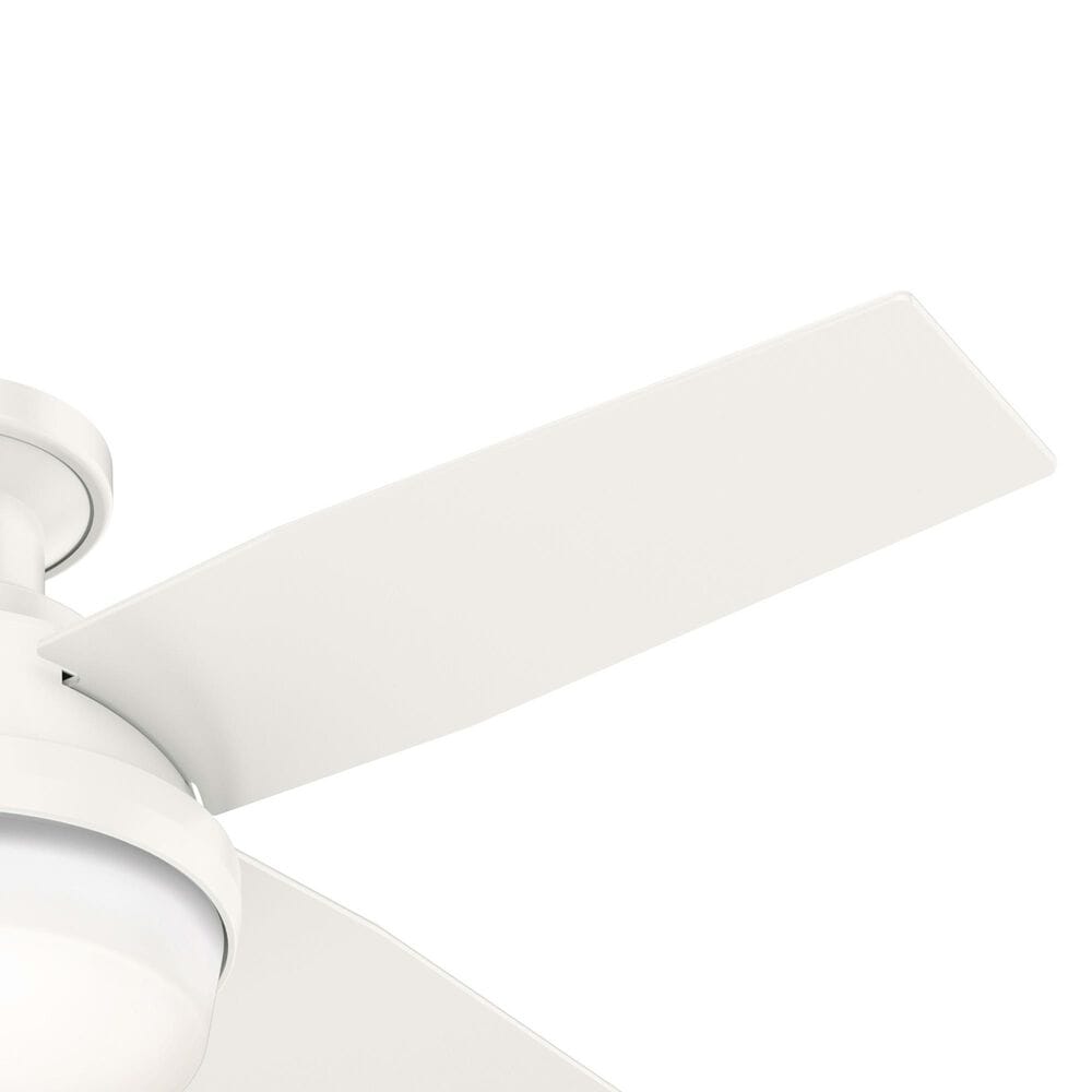 Hunter Dempsey Low Profile 44&quot; Ceiling Fan with LED Lights in Fresh White, , large