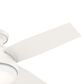 Hunter Dempsey Low Profile 44" Ceiling Fan with LED Lights in Fresh White, , large