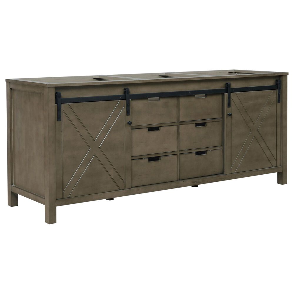 Lexora Home Marsyas 80" Double Bathroom Vanity Cabinet Only in Rustic Brown, , large