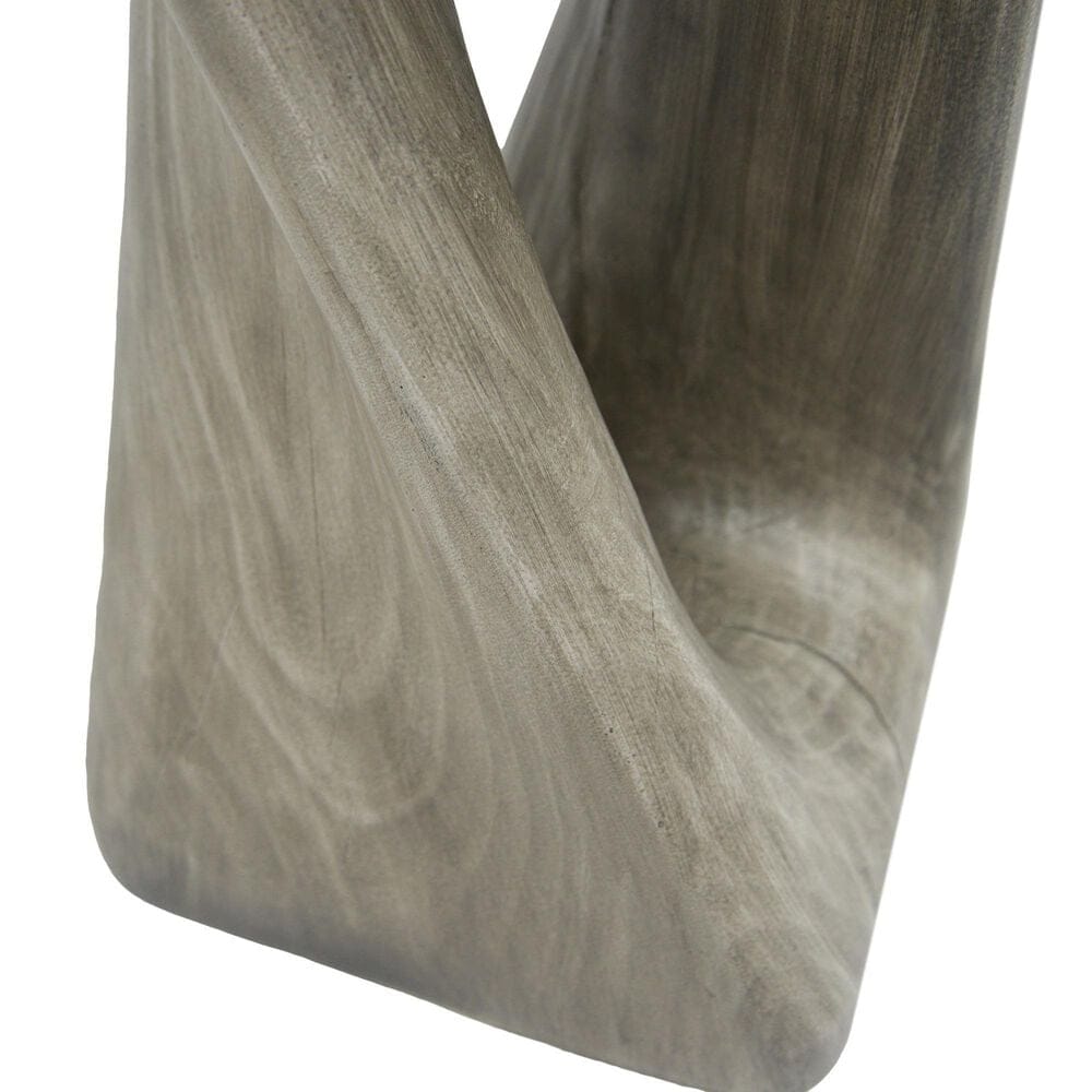 Hearth and Haven Outdoor End Table with Twist Design in Grey, , large