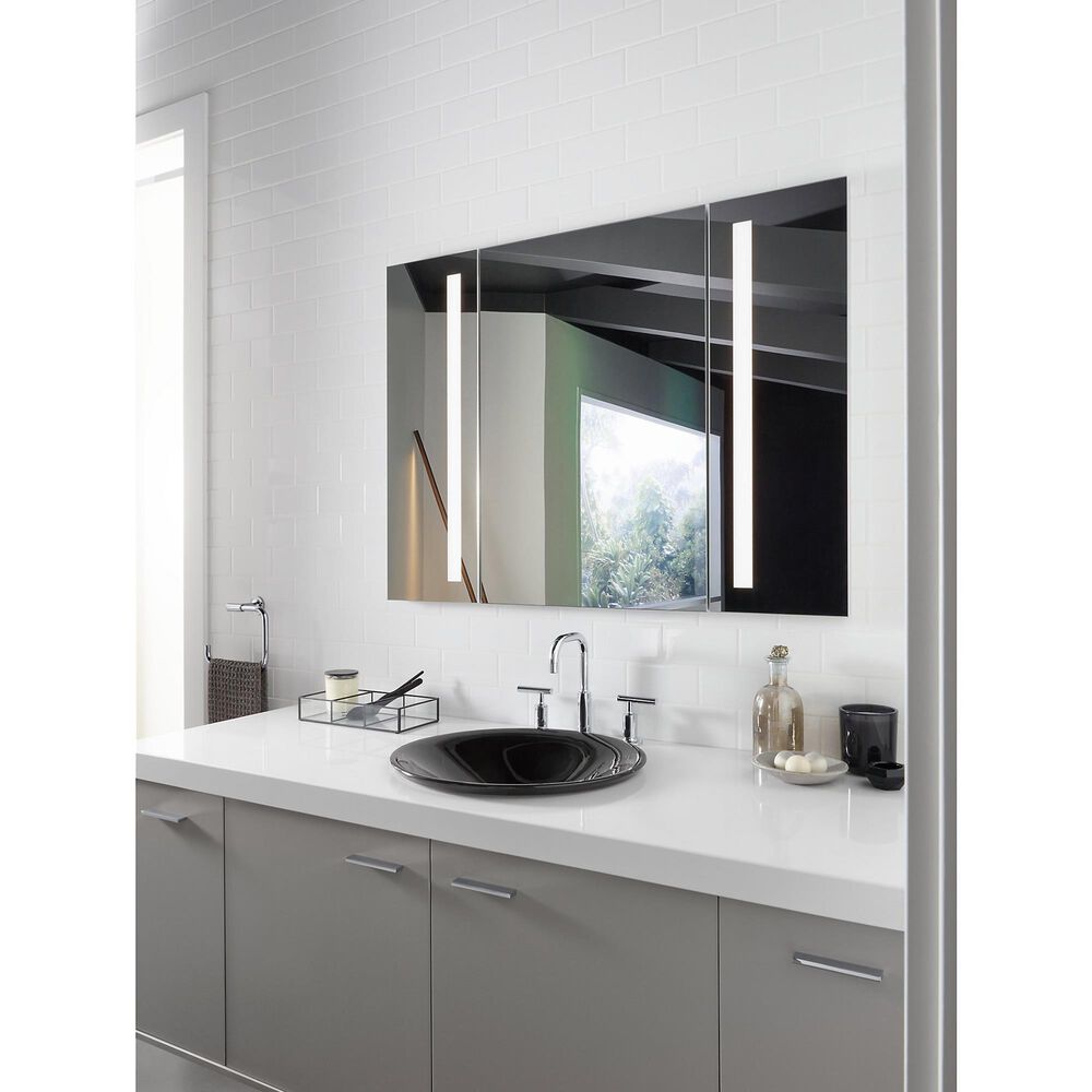 Kohler Verdera 40" x 30" Lighted Medicine Cabinet in Aluminum, , large