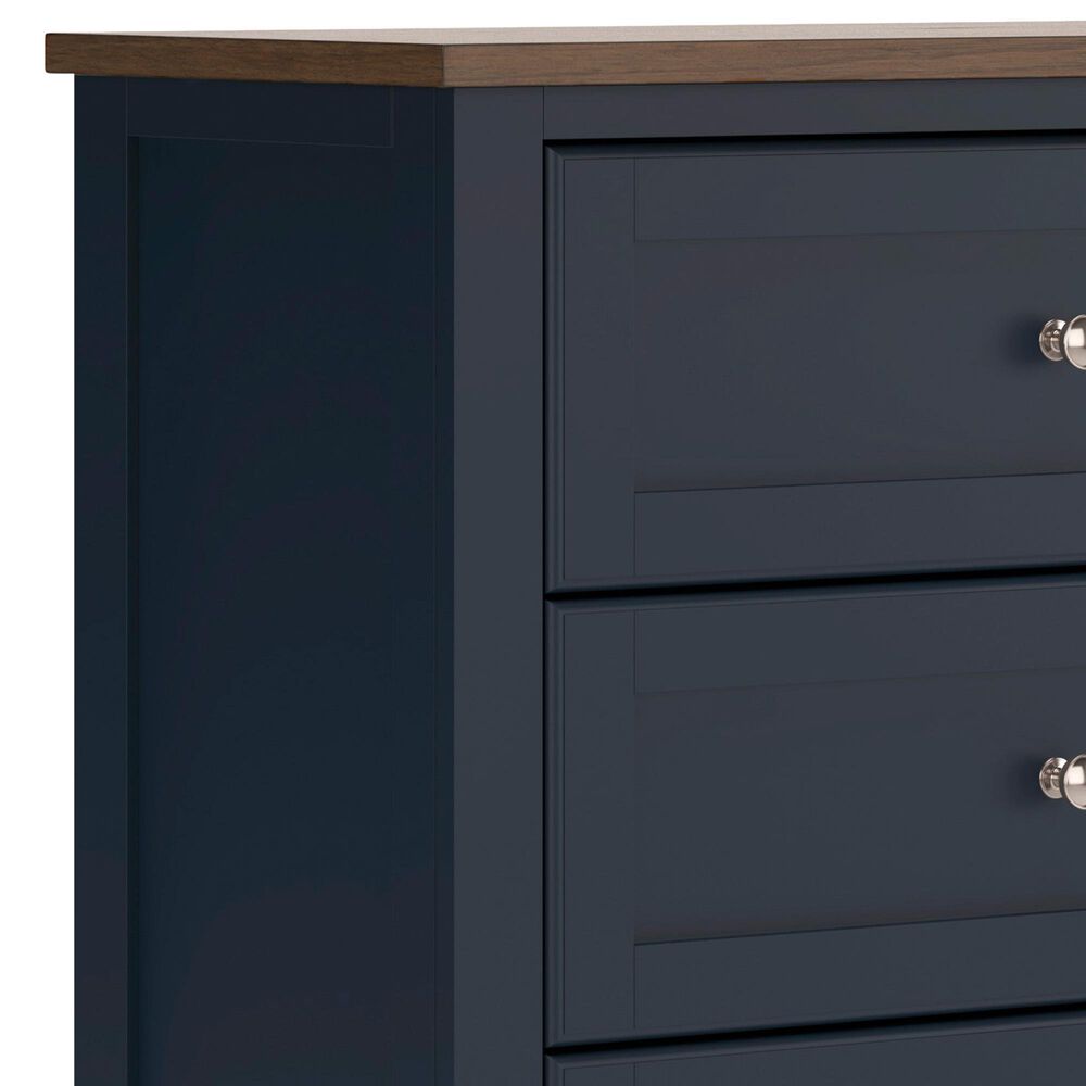 Ashley Landocken 4-Drawer Chest in Dark Slate Blue and Light Brown, , large