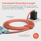 Hypercel Chunky 180 Degrees 12" USB-C to USB-C Cable in Orange, , large
