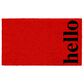 Callaway Vertical Hello  2" x 3" Red and Black Door Mat, , large