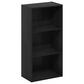 HOMLUX 3-Tier Open Shelf Bookcase in Blackwood, , large