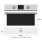 Hestan 30" Single Electric Wall Oven with Convection in Froth, , large
