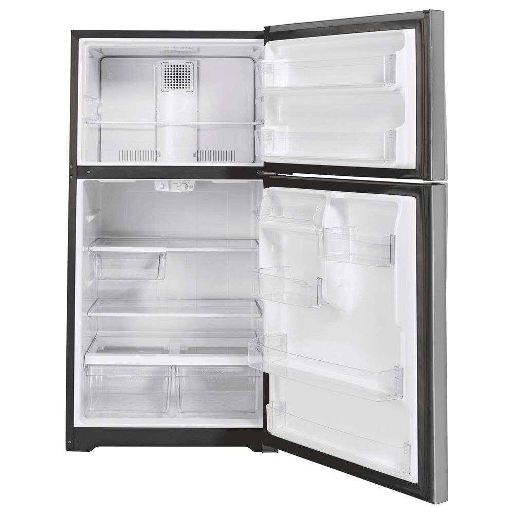 GE Appliances 21.9 Cu. Ft. Top-Freezer Refrigerator with ADA Compliant in Stainless Steel, , large
